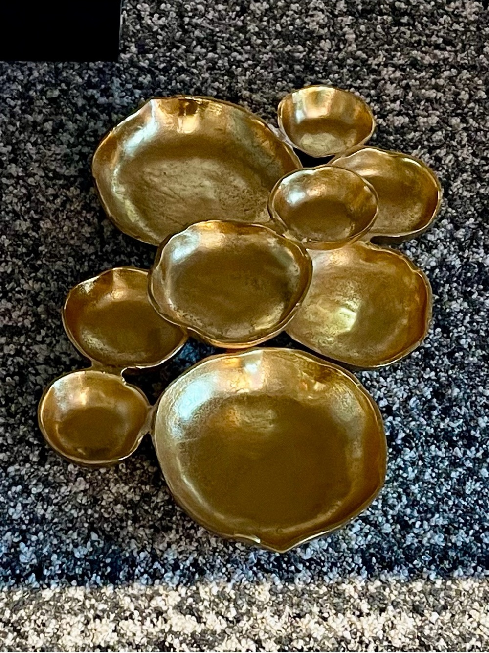Zodax Cluster of 9 Gold Serving Bowls